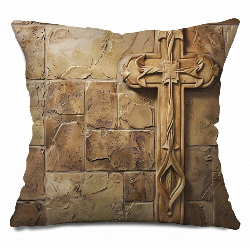 Coussin décoratif réversible à motifs abstraits, H 20 po x l 20 po