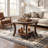 31.5” Round Solid Wood Coffee Table with Lower Storage Shelf, Rustic Natural Finish Living Room Center Table-454628820