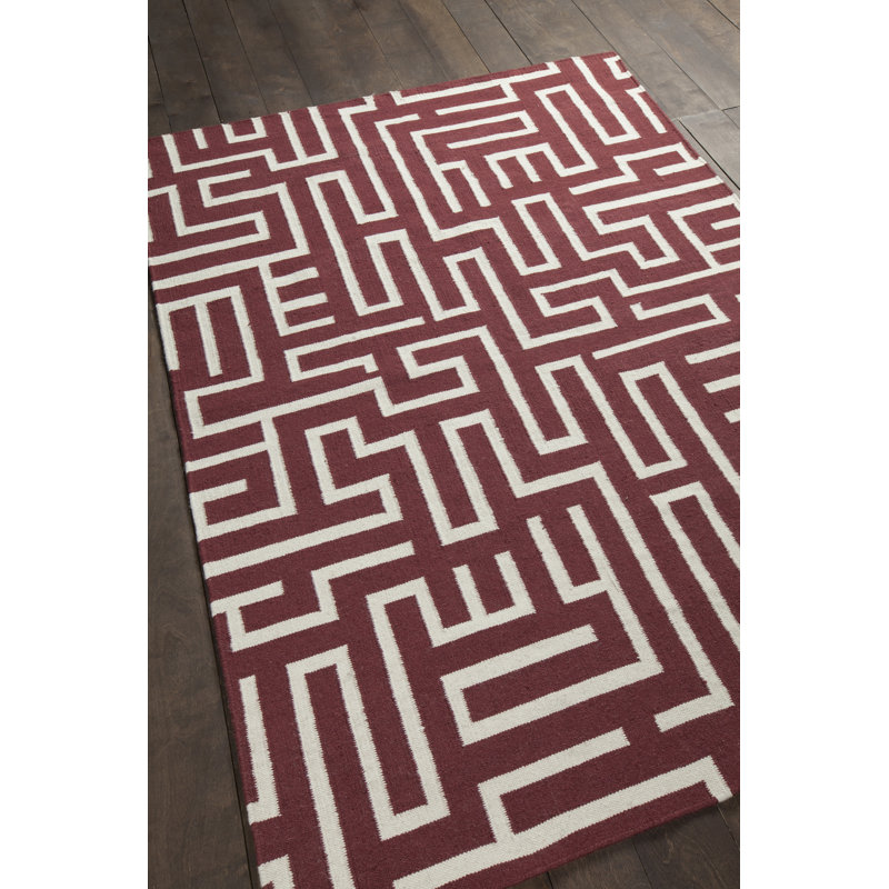 Tapis en laine et coton à motif géométrique Chevella, 3 pi x 5 pi