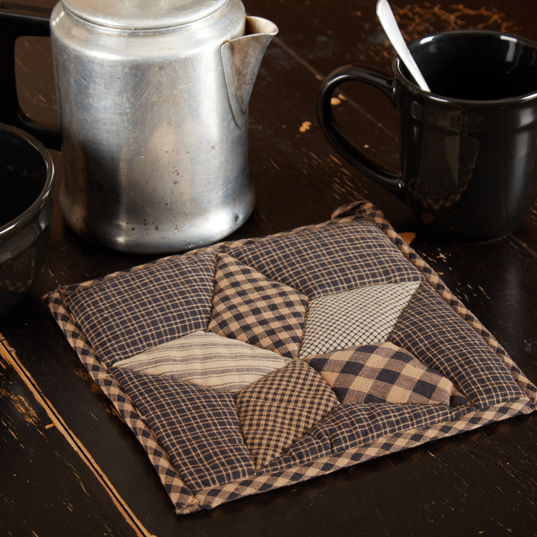 August Grove® Mancheer Plaid 100% Cotton Potholder August Grove®