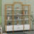 78 Inch 4 Tiers Home Office Bookcase Bookshelf, Storage Cabinet Display Shelf, X Bar