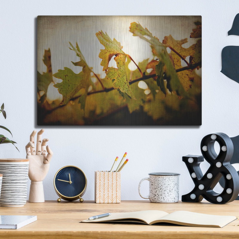 Luxe métal art «Sunset Vines» par Jessica Rogers, M «Sunset Vines» par Jessica Rogers, H 12 po x l 16 po