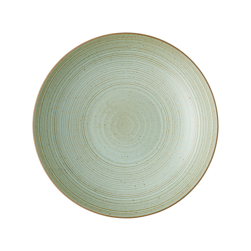 Nature Stoneware Dinner Plate, Leaf/Green