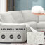 Canapé modulaire inclinable électrique en U avec ports USB, espace de rangement et siège surdimensionné-1221633759