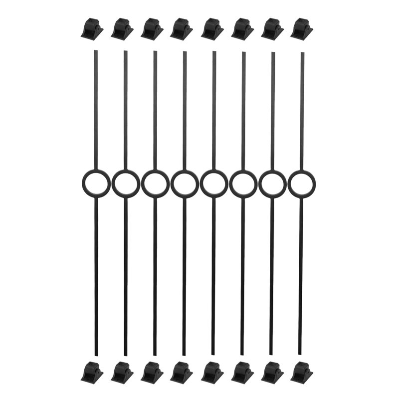 8 pièces de barreaux d'escalier en métal avec balustrades décoratives - conception à anneau simple