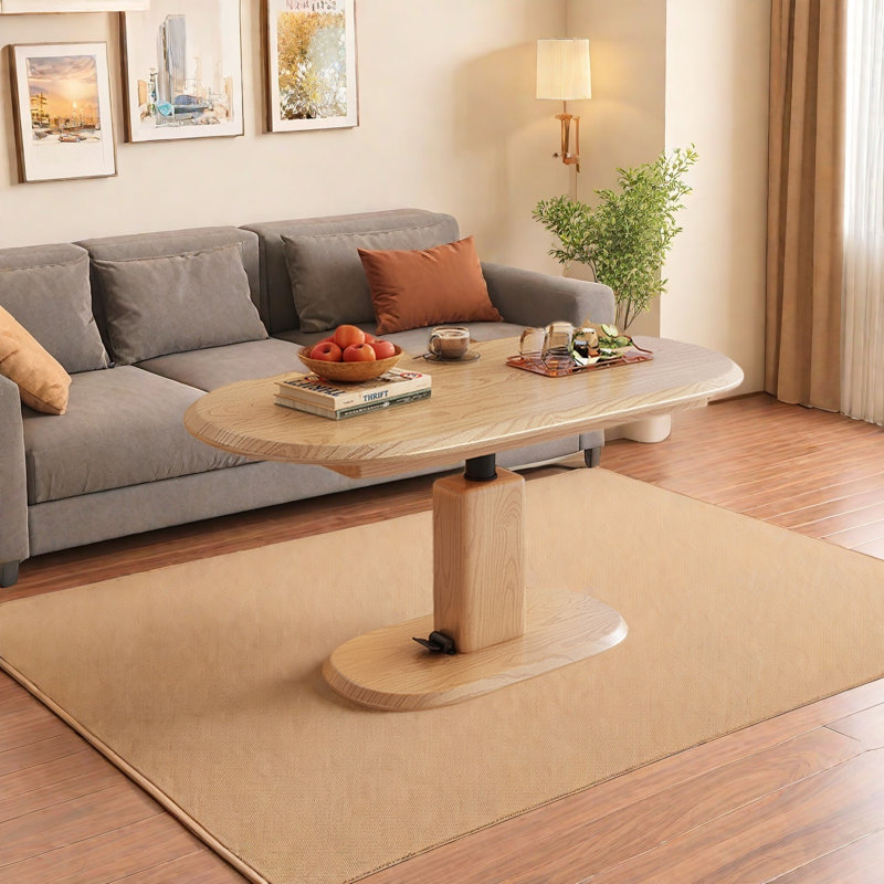 Table basse réglable en bois massif, Bois