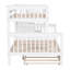 Lit superposé simple avec rangement, lit gigogne simple et garde-corps - Bois massif blanc pour la décoration de la chambre à coucher-130155327