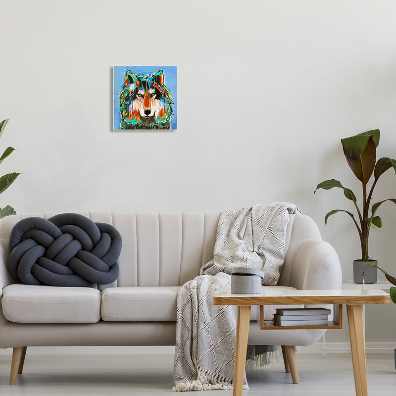 «Bold Wolf», peinture saturée de graffiti satiné par Karrie Evenson
