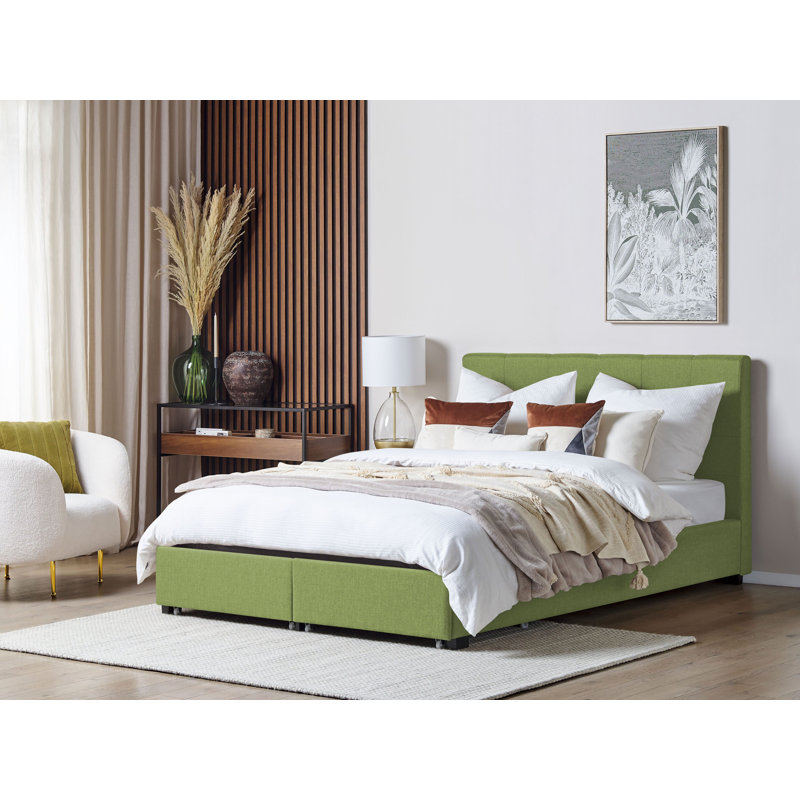 Lundys Upholstered Storage Bed, Kingsize (5'), Green