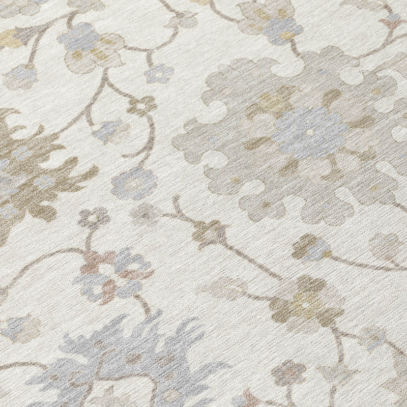 Machine Washable Indoor/Outdoor Chantille ACN2930 Global Rug, Ivory, 3' x 5'
