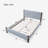 Mid-Century Upholstered Platform Bed Frame-810372435