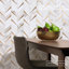 Love Lane 13.3 in. x 10.82 in. Polished Marble and Brass Wall Mosaic Tile (0.99 Sq. Ft. / Each)-61091930