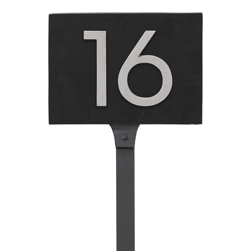 Rectangle Lawn Insert, Black, Brushed Aluminum, Yes