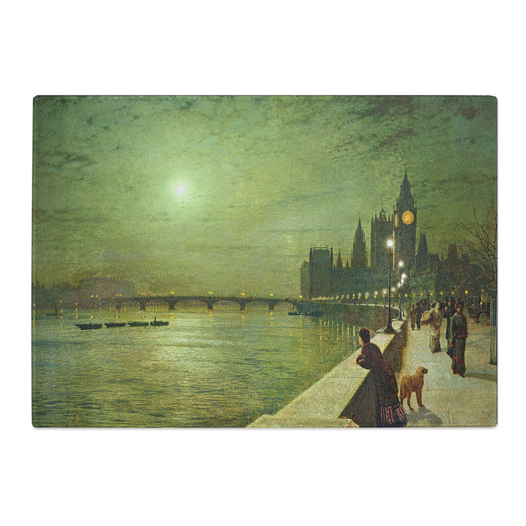 Reflections on the Thames by John Atkinson Grimshaw Chopping Board
