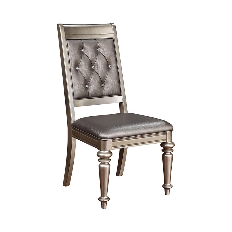 Chaise d'appoint capitonnée Polygala en gris