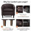 Fauteuil demi-tonneau en cuir 28 po Seldon-1908576158
