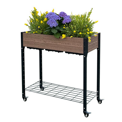 Elevated Rolling Planter Box
