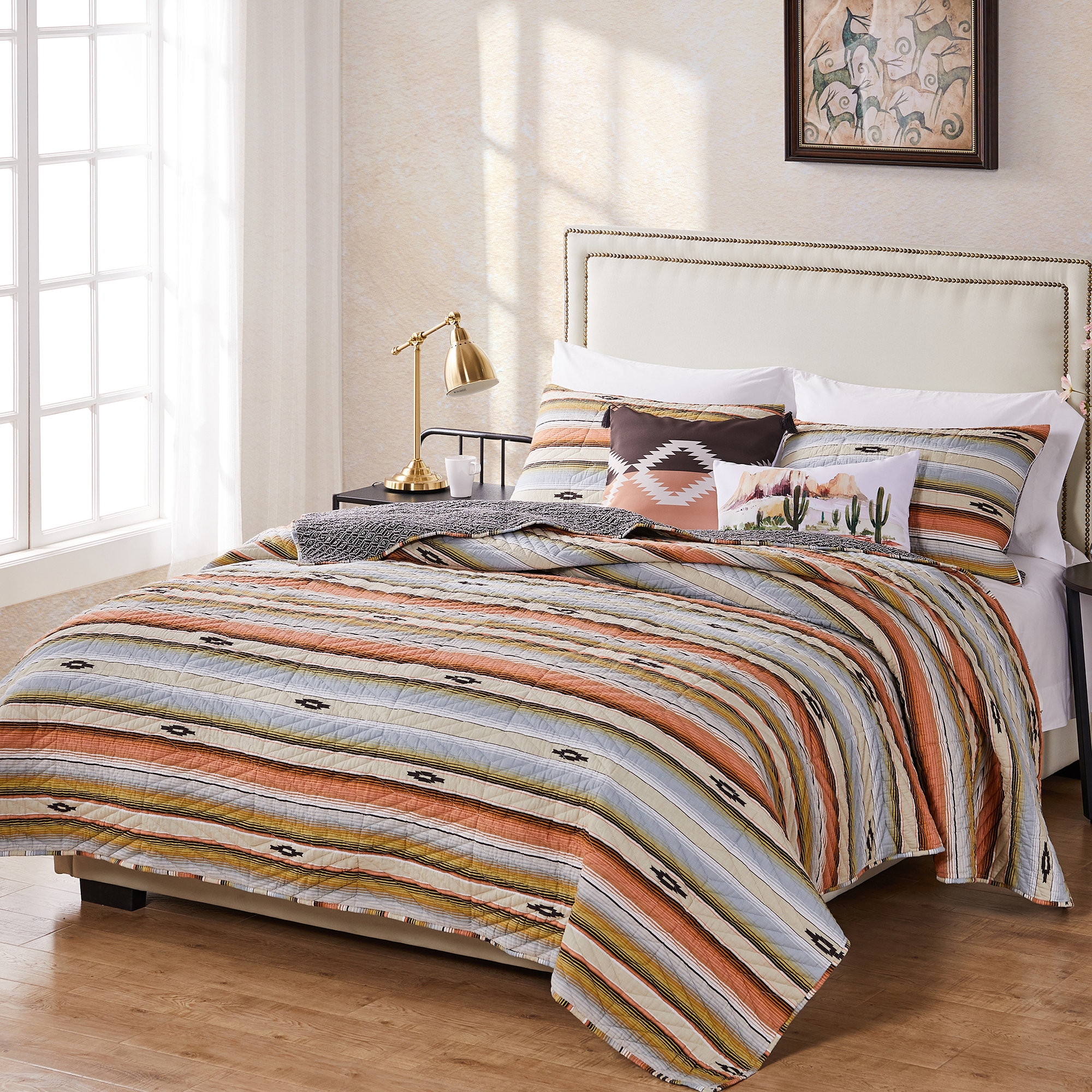 Barefoot Bungalow Painted Desert Southwest Reversible Quilt Set ...