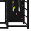 Lit mezzanine / lit superposé multifonctionnel en métal avec glissière, cerceau, anneaux et tablettes