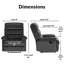Fauteuil inclinable manuel rembourré avec accoudoirs rembourrés Davis-461570241
