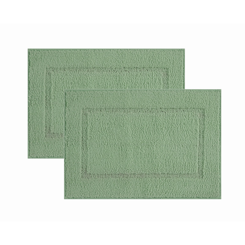  Cloud Bath Rug, 17x24 2 Pack, Green
