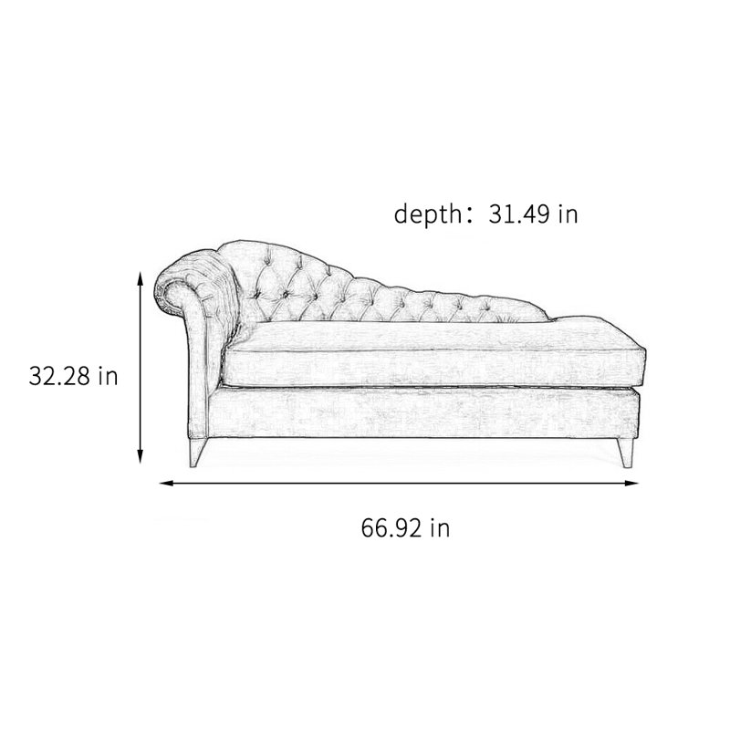 Chaise longue de loisirs moderne, simple et élégante, Orienté à gauche (vu de face), Jaune