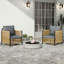 New Comming Patio 4 Pieces  PE Wicker Sofa Set With  Cushion