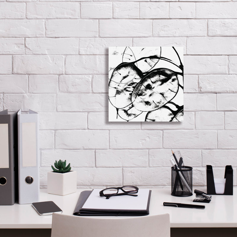  «Silver Dollars 2» par Erin Clark, art mural sur toile, 12 po x 12 po, H 12 po x l 12 po x P 0,75 po