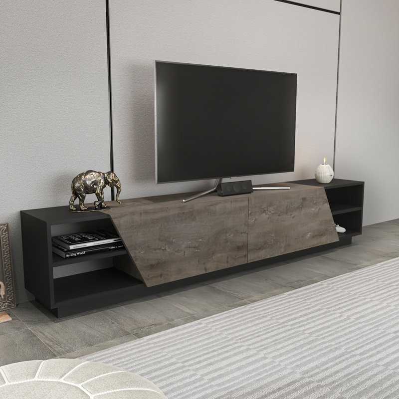 Chambly TV Stand for TVs up to 88", Antrahcite/Wenge