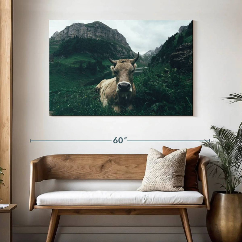 Brampt, vache des Alpes Suisses, H 32 po x l 48 po