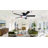  52-inch Extendable Smart Music Ceiling Fan Light Flush-Mount Installation, Bluetooth Speaker Full Spectrum Lighting Edge Ambient Lighting 6-Speed Adjustment Remote/App Dual Control-1448327884-1447371915-1447371913