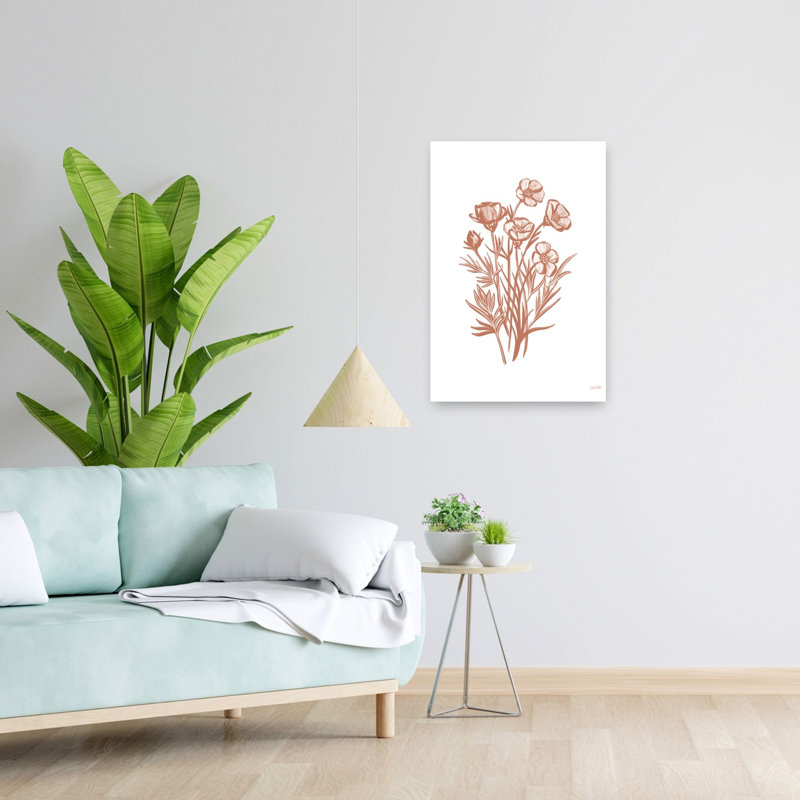 Fleurs sauvages II, art floral contemporain, H 24 po x l 16 po