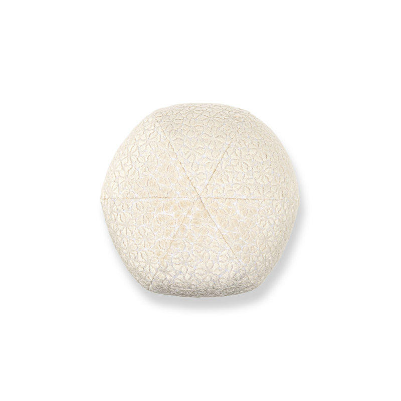 Circular Pillow Cover & Insert, Ivory