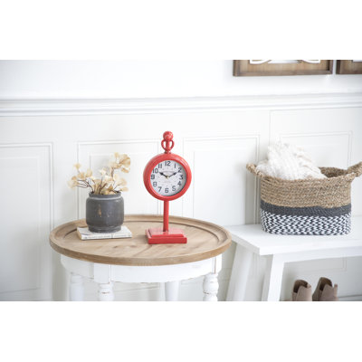 Farmhouse / Country Analogue Metal Mechanical Tabletop Clock