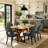 Cindina Linen Upholstered Dining Chairs with Curved High Back and Solid Wood Legs-132144379