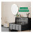 French‑style Small Black Dressing Table with Wood & Stainless Steel for Bedroom