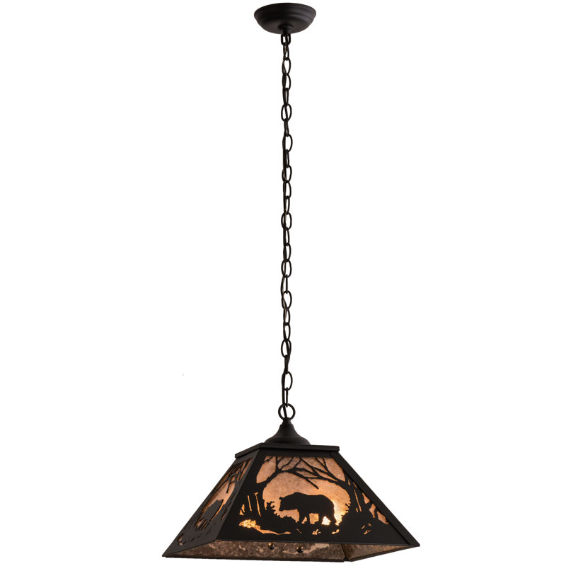 Rustic Lodge 2 - Light Pendant, Black