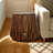 Elegant Brown 24" Round Accent Table with Bell-Shaped Layered Slatted Base-930244338