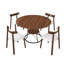 Ensemble de table de salle à manger extensible 43 po pour 4 à 6 personnes avec 4 chaises en bois massif