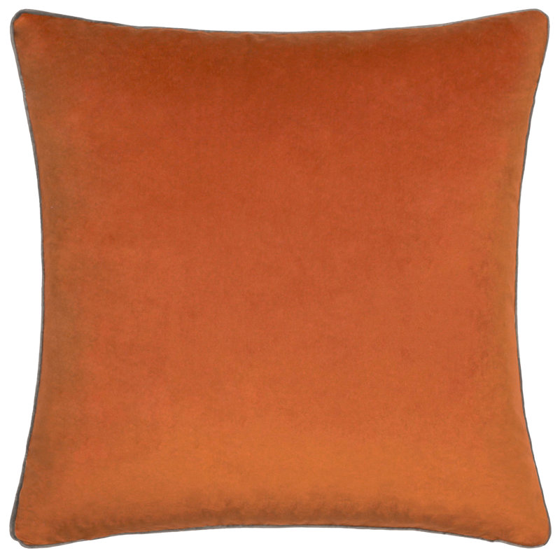 Square Cushion, Pumpkin/Mocha, Pillow Cover Only - No Insert