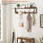 Wall Mounted Coat Rack With Shelf, Key Hooks And Mail Holder - Multi-Functional Entryway Organizer, Floating Shelf With Storage For Hats, Coats And Keys - Durable Solid Wood Construction-1399985642
