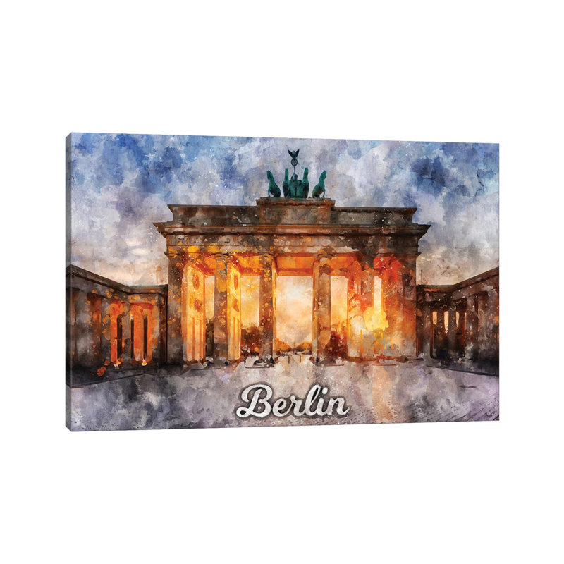 «Berlin» par Durro Art, impression sur toile tendue, H 26 po x l 40 po x 1,5 po