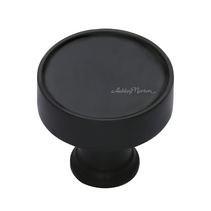Lisbon 1 1/4" Diameter Mushroom Knob, Flat Black