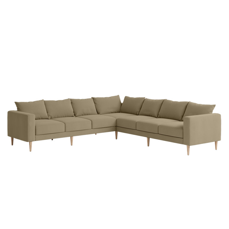 Essential 7-Seat Corner Sectional, Farro Upcycled Poly, Natural