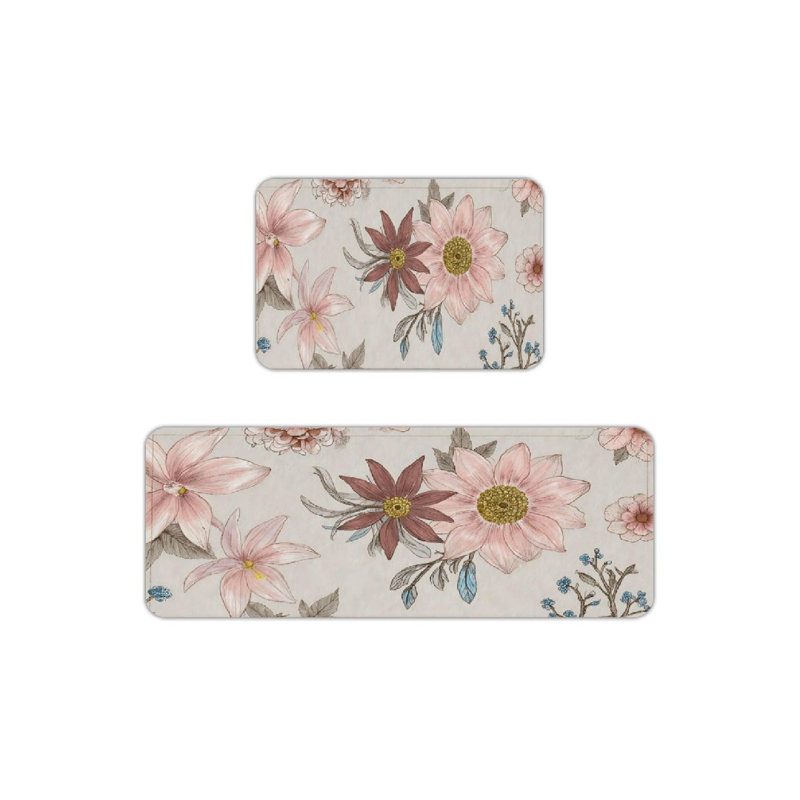 Tapis de cuisine antidérapant gris doux doux