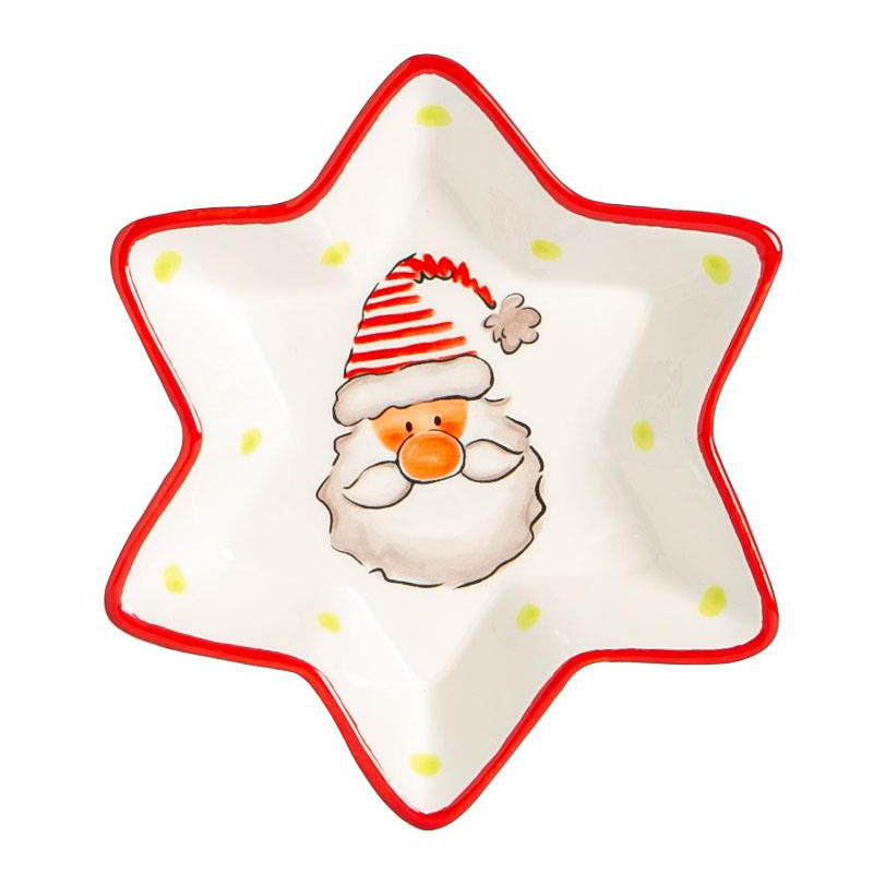 Nicola Spring - Christmas Star Serving Plate - 18cm - White