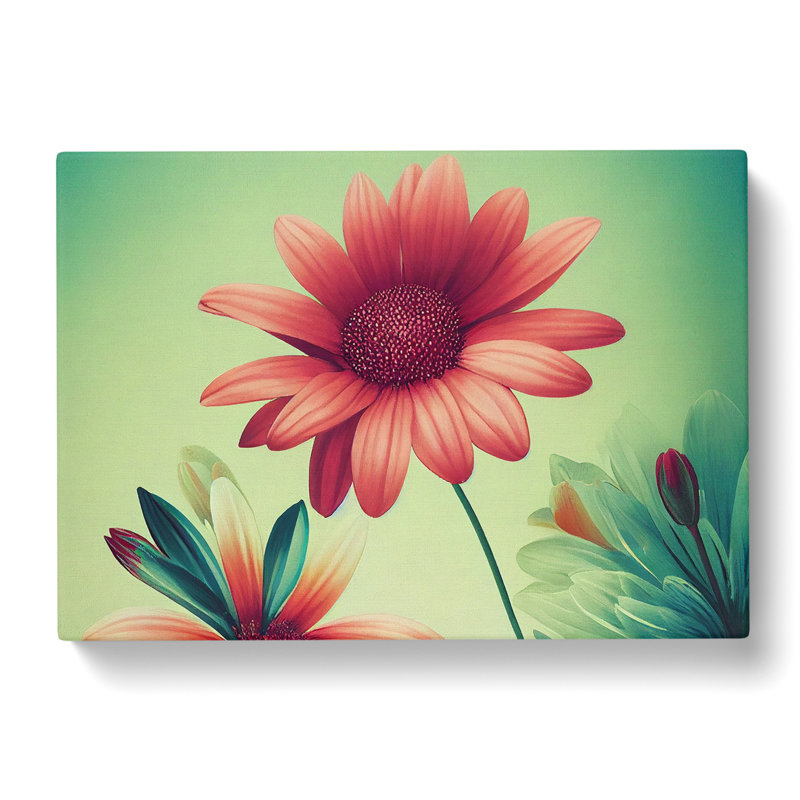Riveting Daisy Flowers - Wrapped Canvas, 50cm H x 76cm W x 3cm D