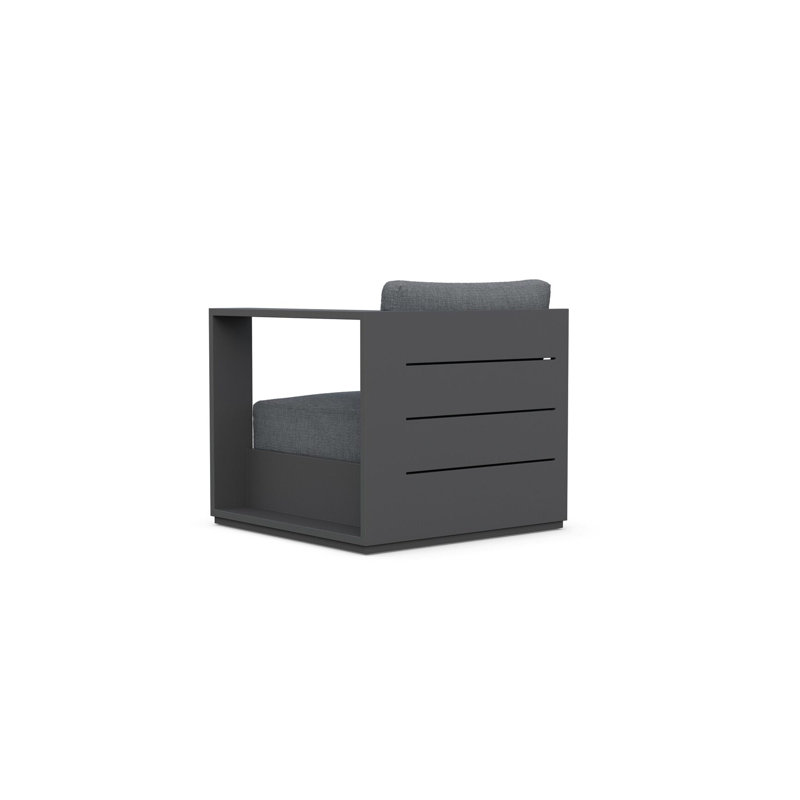 Sydney Left Arm Chair Charcoal + Slate Cushion, Slate, Charcoal