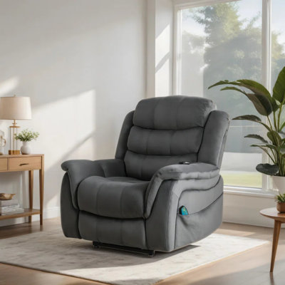 Fauteuil inclinable de 40,16 po de largeur de style contemporain à deux moteurs avec fauteuil chauffant