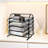 4 Tier Metal Mesh File Organizer, Sliding Tray Desktop Document Holder